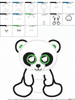 Beanie Boo Panda Applique Embroidery Design