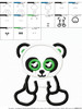Panda Bear Applique Design