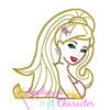 Barbie Fashion Doll Applique Design Movie Bust
