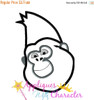 Sing Movie Johnny Gorilla Applique Design