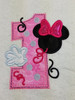Minnie Mouse Number One Applique Embroidery Design