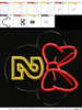 Miss Mouse Head Two Applique Design