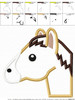 Horse Emoji Applique Design