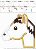 Horse Face Emoji Applique Embroidery Design