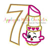 Shopkin Lippy SEVEN Applique Design