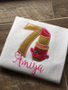 Shopkin Lippy Seven Applique Embroidery Design