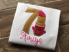 Shopkin Lippy Seven Applique Embroidery Design