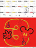 Mickey Mouse Number Three Applique Design