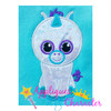 Big Eyed Unicorn Applique Design