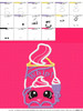 Shopkins Dollops Applique Embroidery Design