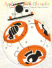 Star Wars BB8 Applique Embroidery Design