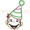 Curious Monkey Party Girl Applique Design
