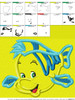 Mermaid Flounder Applique Design