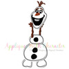 Frozen Olaf Snowman Holding Head Applique Design