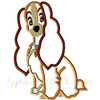 Lady Cocker Spaniel Applique Embroidery Design