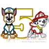 Pup Patrol Marshill Chasie Five Applique Design