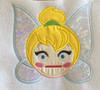 Tinkerbell Emoji Applique Embroidery Design