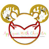 Honey Bear Mr Mouse Head Applique Design