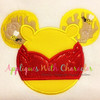 Honey Bear Mr Mouse Head Applique Design