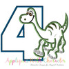 Arlo Number Four Good Dinosaur Applique Design