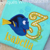 Finding Dory Number Three Applique Design