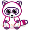 Beanie Boo Raccoon Applique Embroidery Design