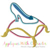 Cindy Glass Slipper Applique Design