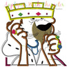 Robin Hood Prince John Bust Applique Design
