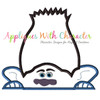 Peeking Branch Troll Movie Applique Design