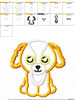 Beanie Boo Dog Tala Applique Embroidery Design