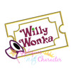 Willie Wonky Golden Ticket Applique Design