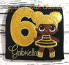 LOL Doll Glitter Applique Embroidery Design