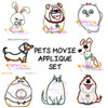 Pets Movie Applique Embroidery Design Set