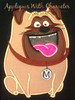Pets Pug Applique Design