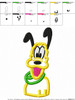 Disney's Pluto Bust Applique Embroidery Design