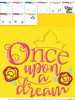 Sleeping Beauty Once Upon A Dream Saying Applique Design