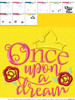 Sleeping Beauty Once Upon A Dream Saying Applique Design
