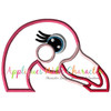 Peeking Flamingo Applique Embroidery Design