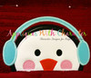 Winter Penguin Peeker Applique Design 