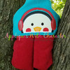 Winter Penguin Peeker Applique Design 