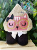 Smart Kitty Peeker Applique Embroidery Design