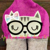 Smart Kitty Peeker Applique Design 