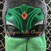 Power Rangers Green Fighter Peeker Applique Design