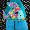 3D Colorful Fish Peeker Applique Embroidery Design