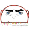 Grumpy Villain Peeker Applique Design