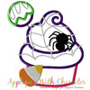 Halloween Cupcake Applique Design
