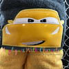 Cars Yellow Race Car Peeker Applique Design