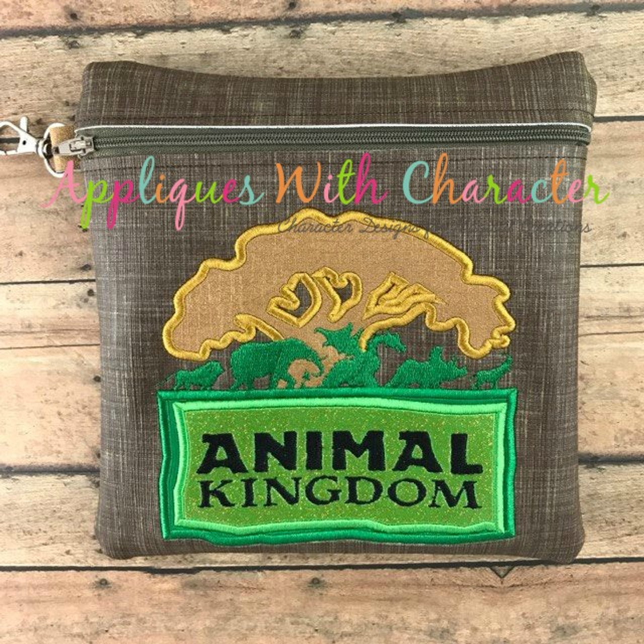 Animal Kingdom Tree Applique Embroidery Machine Design 5 sizes Instant Dowload