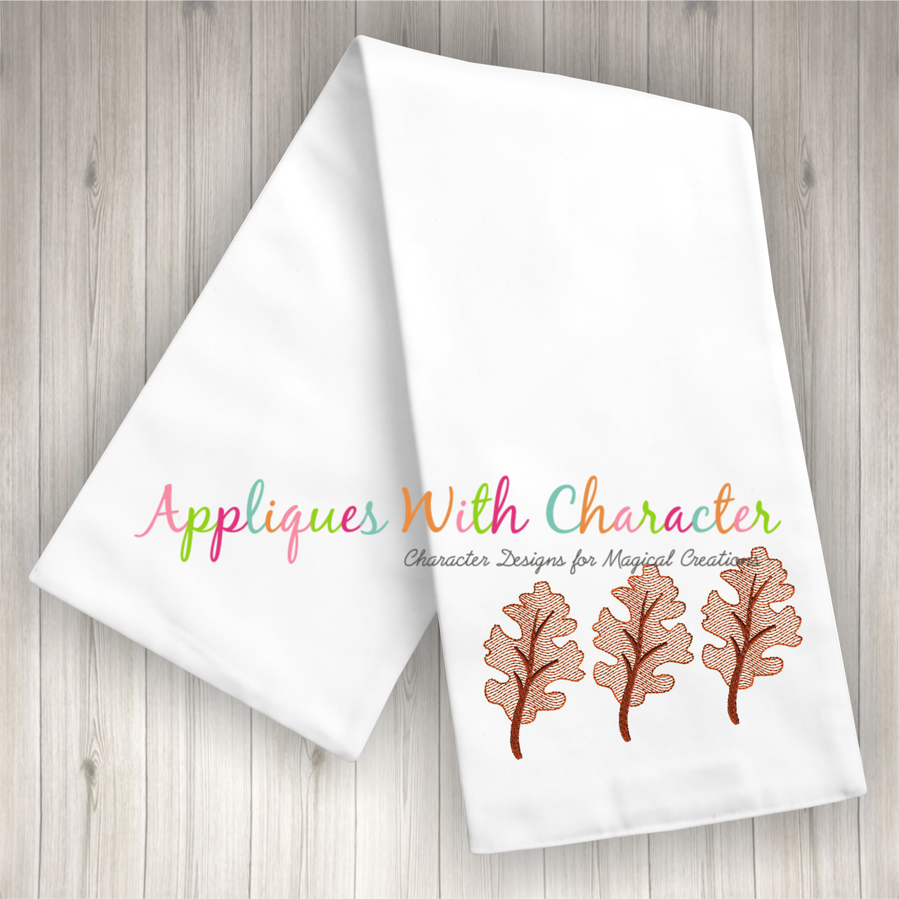 Fall Leaf Trio Bean Stitch Design