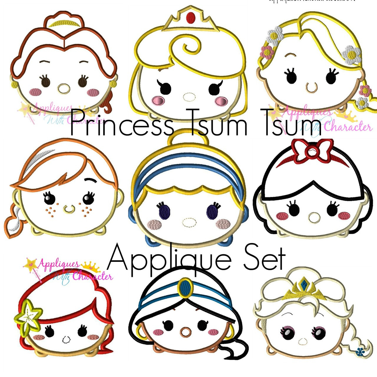 disney princess tsum tsum set